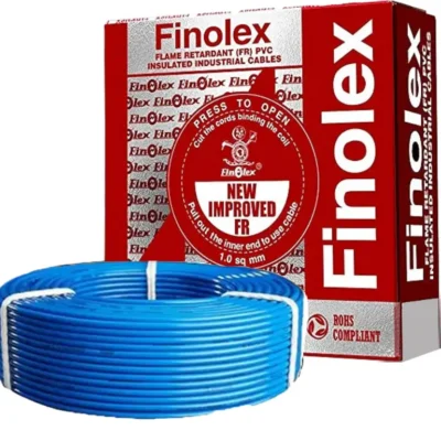 4 Finolex 1.5 SQ. MM 90 Meter FR PVC Silver Insulated Wire Blue - Image 1