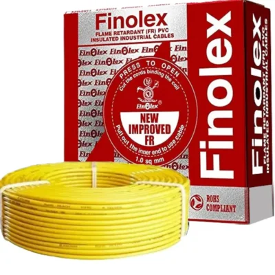 5 Finolex 1 SQ. MM 90 Meter FR PVC Silver Insulated Wire Yellow - Image 1