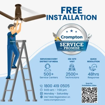 Crompton Silent Pro Blossom 1200mm (48 inch) Silent fan - Image 5