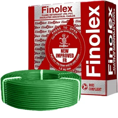 Untitled design Finolex 1 SQ. MM 90 Meter FR PVC Silver Insulated Wire Green - Image 1