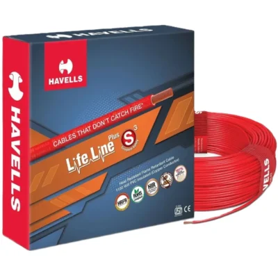 Havells 6.0 Sq. mm 90 Meters Lifeline cables Red